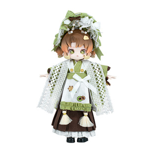 COME4FREE旗舰店.甜品系列.抹茶和果子娃衣12分OB11玩偶BJD裙衣