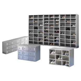 定制304不锈钢鞋柜无尘车间员工换鞋凳工厂车间单双面带门换鞋柜