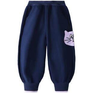 MQDmini女童裤子2026新款春装男童运动裤儿童休闲百搭长裤薄款