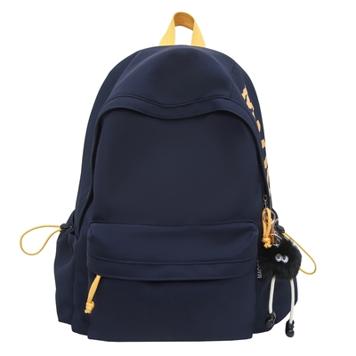 书包ins黑色轻便防泼水高中生男女大容量运动户外双肩包旅行背包