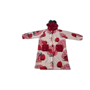 艺术生睡衣草莓女士2025新款冬季高级感长款法兰绒加厚可外穿睡袍