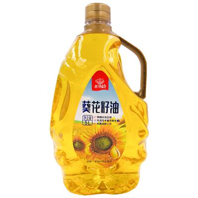 老爷岭葵花籽油5L 臻选进口葵花籽仁去壳冷榨家庭烹饪食用油
