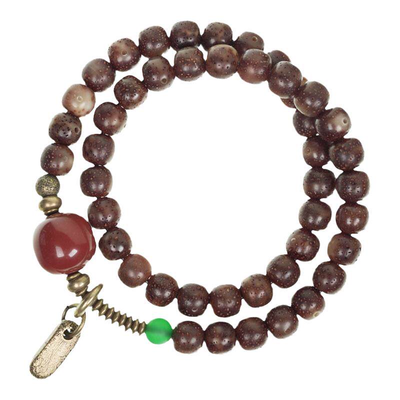 原创民族风玉化星月菩提子手串女 个性设计复古文玩佛珠手链男生