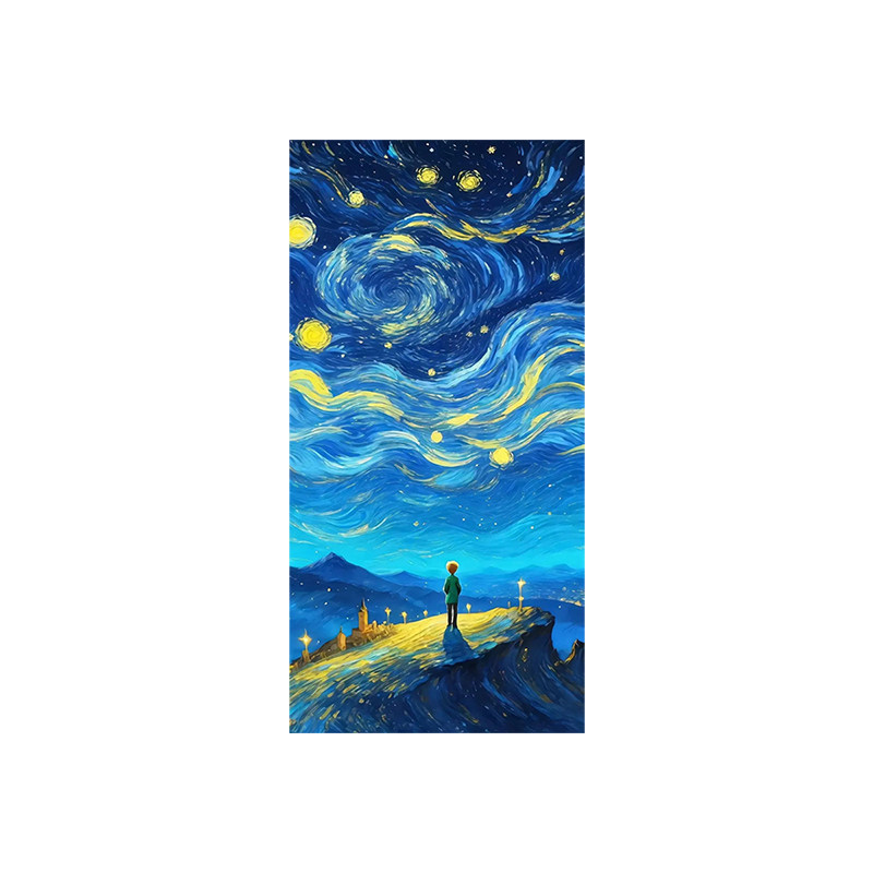 白鹿艺术手绘油画印象装饰画