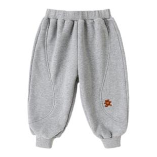 宝宝裤子秋冬加厚儿童长裤加绒冬款男童休闲裤卡通冬季女童运动裤