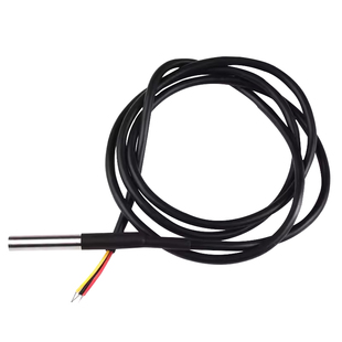 防水型DS18B20温度传感器探头数字水温探测线不锈钢封装0.5米1米2