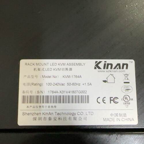 询kinna秦安机架式kvm切换器 kvm-1764a
