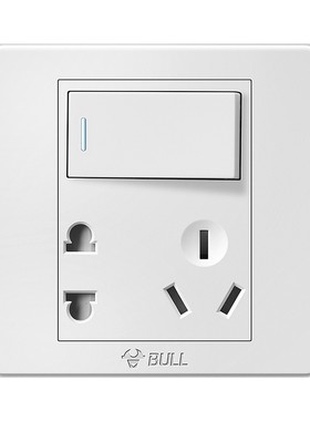 公牛一开五孔插座开关断电省插拔
