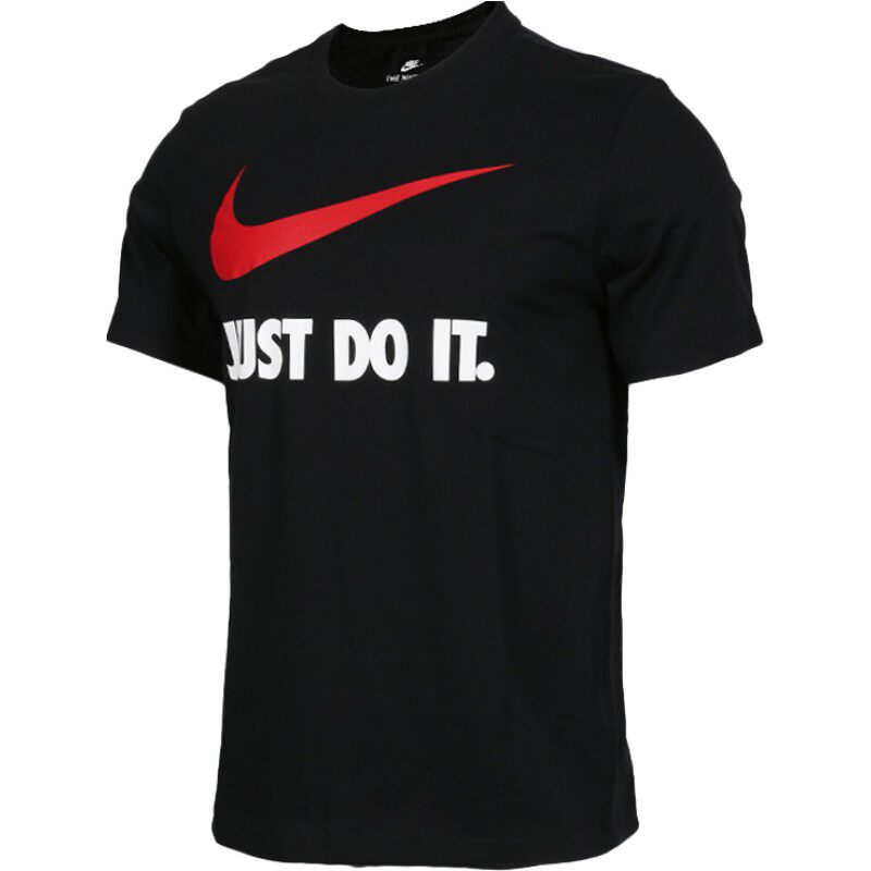 Nike/耐克正品 JUST DO IT SWOOSH大钩子男子休闲短袖T恤 BQ0593