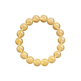 天然巴西黄水晶散珠柠檬黄水晶单珠女士招财转运珠手串diy手链男