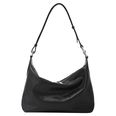 Fion/菲安妮植鞣皮腋下hobo包新款真皮慵懒感包包女单肩斜挎软包