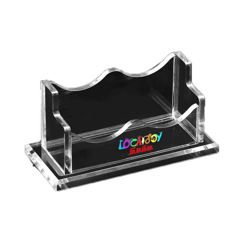 名片盒桌面亚克力大容量名片夹男卡片盒子个性收纳盒架子摆台商务放的名片架透明创意定制logo塑料请赐名片座