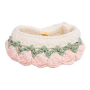 可爱宠物装饰兔子小猫可调节口水巾猫咪围脖编织毛线围巾狗狗项圈