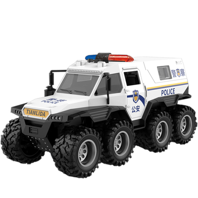 可开门大号越野特警车玩具