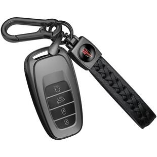 适用一汽红旗h5钥匙套hs5经典H5红旗e-qm5 hs7车h9 h7高档hs3包扣