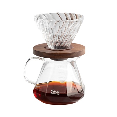 手冲咖啡壶玻璃分享壶过滤杯套装