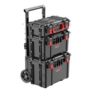 德力西组合式堆叠工具箱加大收纳盒工业级拉杆式多功能大容量套装