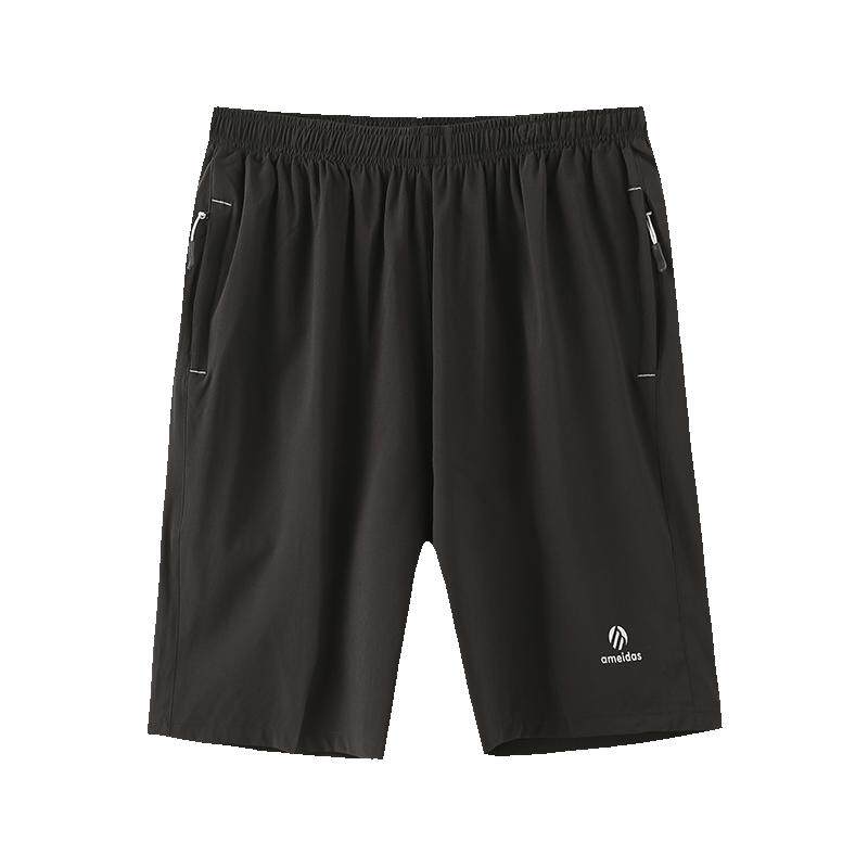 短裤男士夏季薄款冰丝五分裤运动速干弹力七分外穿宽松休闲大裤衩