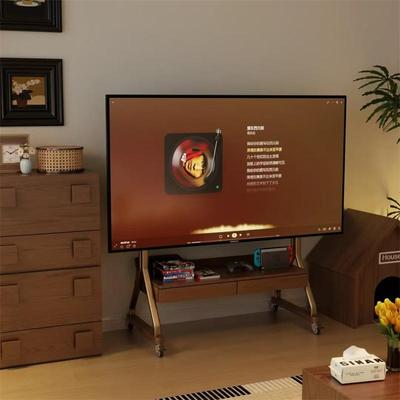 复古实木可移动电视柜胡桃卧室物电视机储支架小户型客厅色家用
