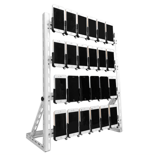 手机多机位多排固定机位放置散热架手机工作室多台桌面手机充电架