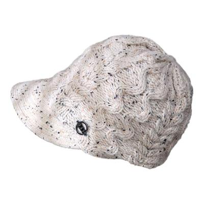 原创粗针毛线帽羊毛点子纱马术帽