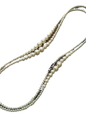 饰悟银饰施家珍珠渐变长项链女