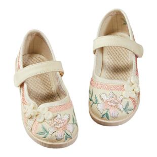 汉服鞋女童2026春秋款国风马面裙古风鞋古装老北京布鞋儿童绣花鞋