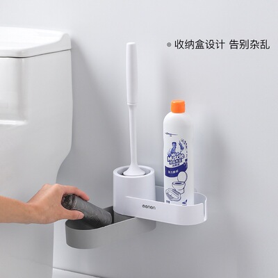 马桶刷置物架厕所壁挂长柄软墙式挂家用套装卫生间毛刷清洁