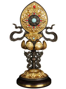 慧宝黄铜八吉祥七政宝摆件藏式