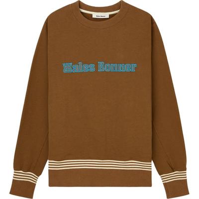 【折扣】Wales Bonner 男士复古品牌标志棉质平纹布卫衣