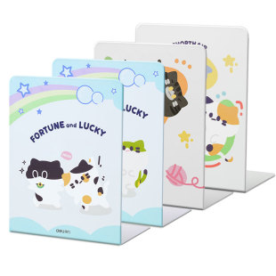 得力金属桌面书立书架书夹书档笠挡板书桌收纳神器书靠学生桌面用分隔板加厚收纳置物架高中生课桌放书初中生