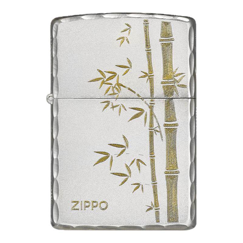 zippo镀银正品防风煤油打火机