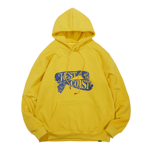 核爆炸西海岸黄色复古巨蟹座铁钩海盗船长大码袋鼠兜连帽加绒卫衣