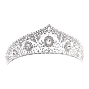 满钻合金镶嵌水钻大气皇冠欧式新娘婚纱影楼走秀表演发饰皇冠