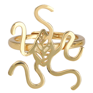 S925纯银随形戒指空托镶嵌圆形不规则方形水滴蜜蜡玉石随形戒托女