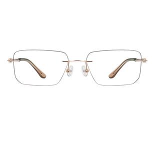 海伦凯勒柳智敏同款无框眼镜女近视专业配镜度数高智感钛眼镜架男