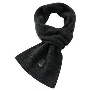 玖慕100%纯山羊绒围巾男士秋冬季加厚保暖红色围脖送长辈新年礼物