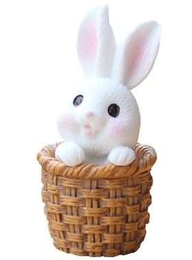 小兔子桌面摆件微景观做肉装饰品