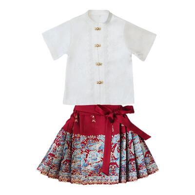 新中式儿童汉服古装连衣裙演出服