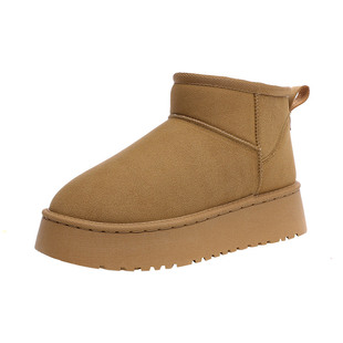 Semir女鞋雪地靴2025新款女士棉鞋冬季东北加绒厚底增高保暖鞋子