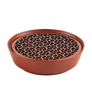 朱泥大号可分离紫砂壶垫储水手工干泡壶承 壶托茶具配件 茶壶底座