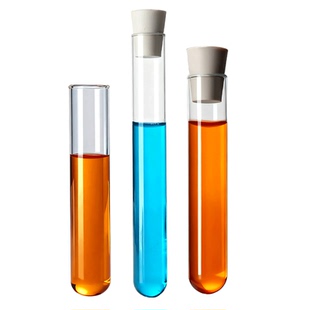 可加工定做玻璃试管实验室用平口圆底试管带塞实验器材玻璃管直径12/13/15/18/20/25/30mm硅胶塞木塞试管套装