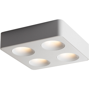 麦丹妮 超薄明装led防眩斗胆射灯无主灯客厅卧室四头方形吸顶筒灯