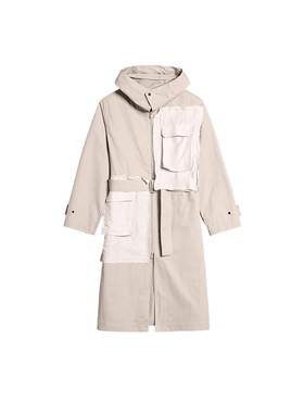 Y-3山本耀司女士中长连帽风衣
