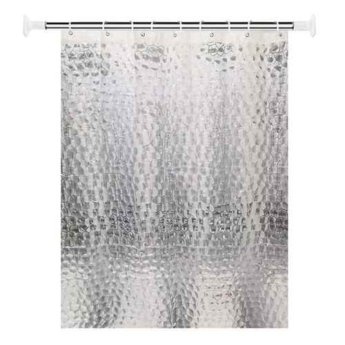 卫生间免打孔防水防霉半透浴帘浴室淋浴洗澡帘隔断窗帘挂帘门帘