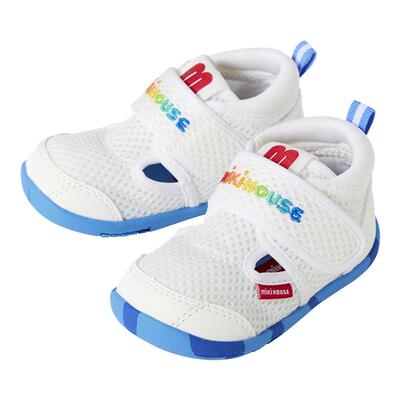 MIKIHOUSE儿童凉鞋夏季双层网面魔术贴男女童鞋防踢护脚宝宝鞋新