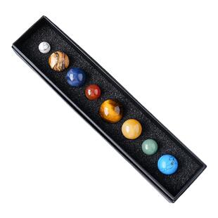 天然水晶太阳系八大行星玛瑙玉石矿石标本套装家居饰品礼物摆件