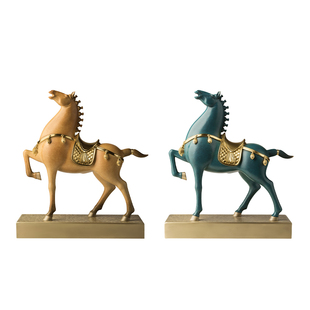 铜师傅《马到成功》客厅桌面铜马摆件 家居工艺品 送领导开业礼物