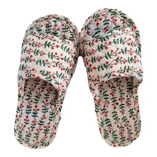 亚麻布底拖鞋室内软底家居静音男女宝宝棉麻布艺布底拖鞋春秋四季