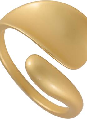 花迹冷淡风开口可调节女交错指环